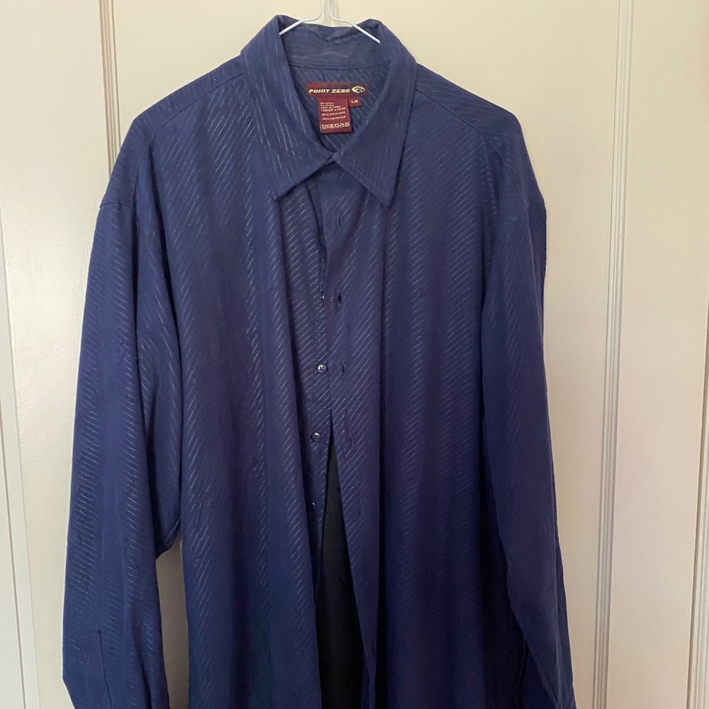 Point Zero long sleeve shirt in blue, size L
